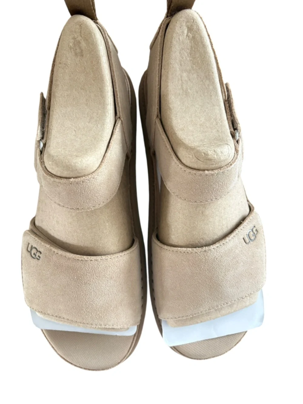 UGG Women's Goldenstar Flat Platform Lug-Sole Sandal in Sand - Picture 13 of 15